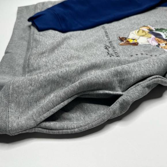 Big Kid’s “POLO RALPH LAUREN”
Multi Colored Bear Hooded Sweatshirt. - Picture 4 of 5